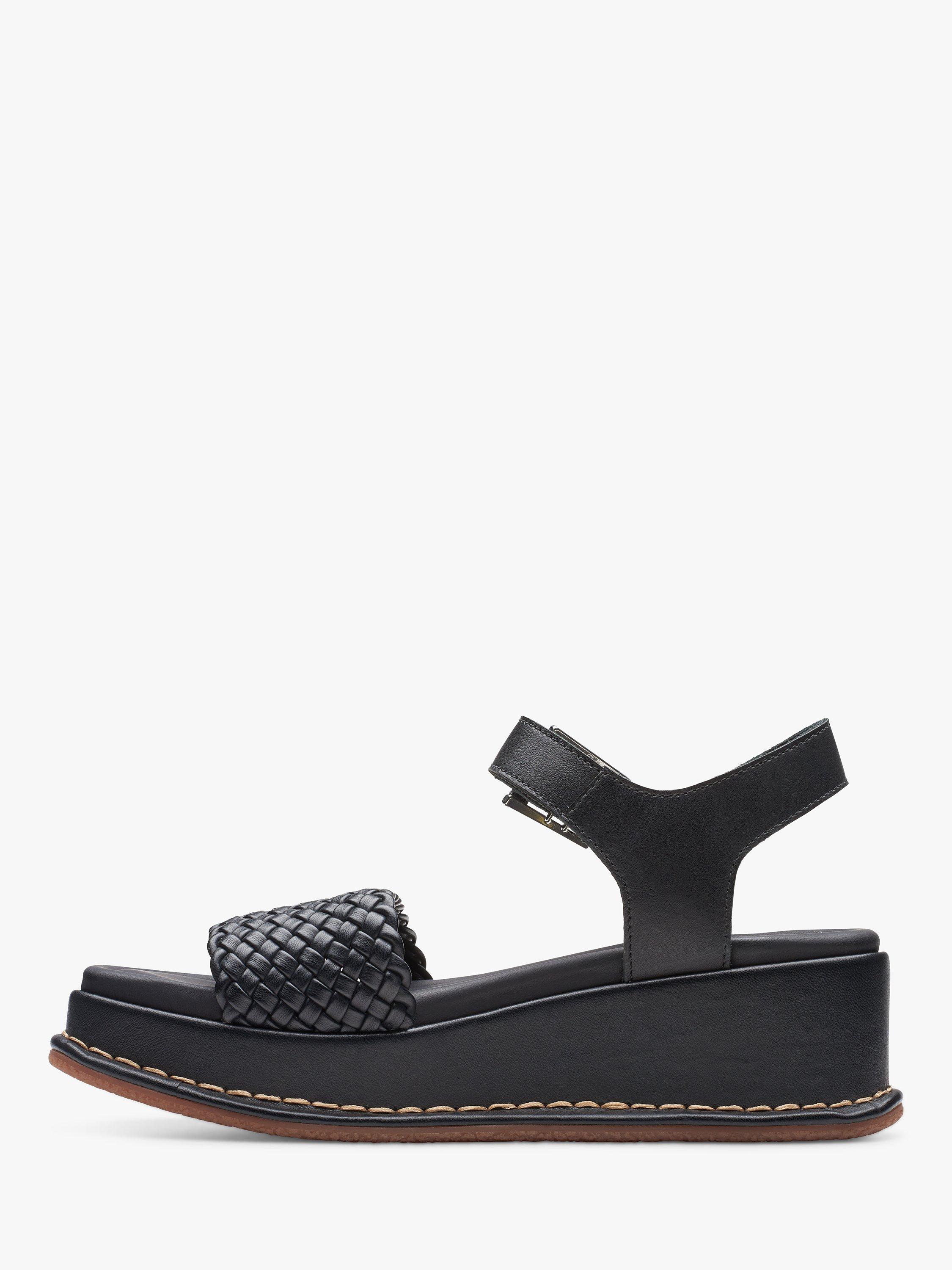 Clarks Kimmei Bay Wedge Sandals Black