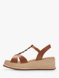 Clarks Kimmei Twist Leather Wedge Sandals