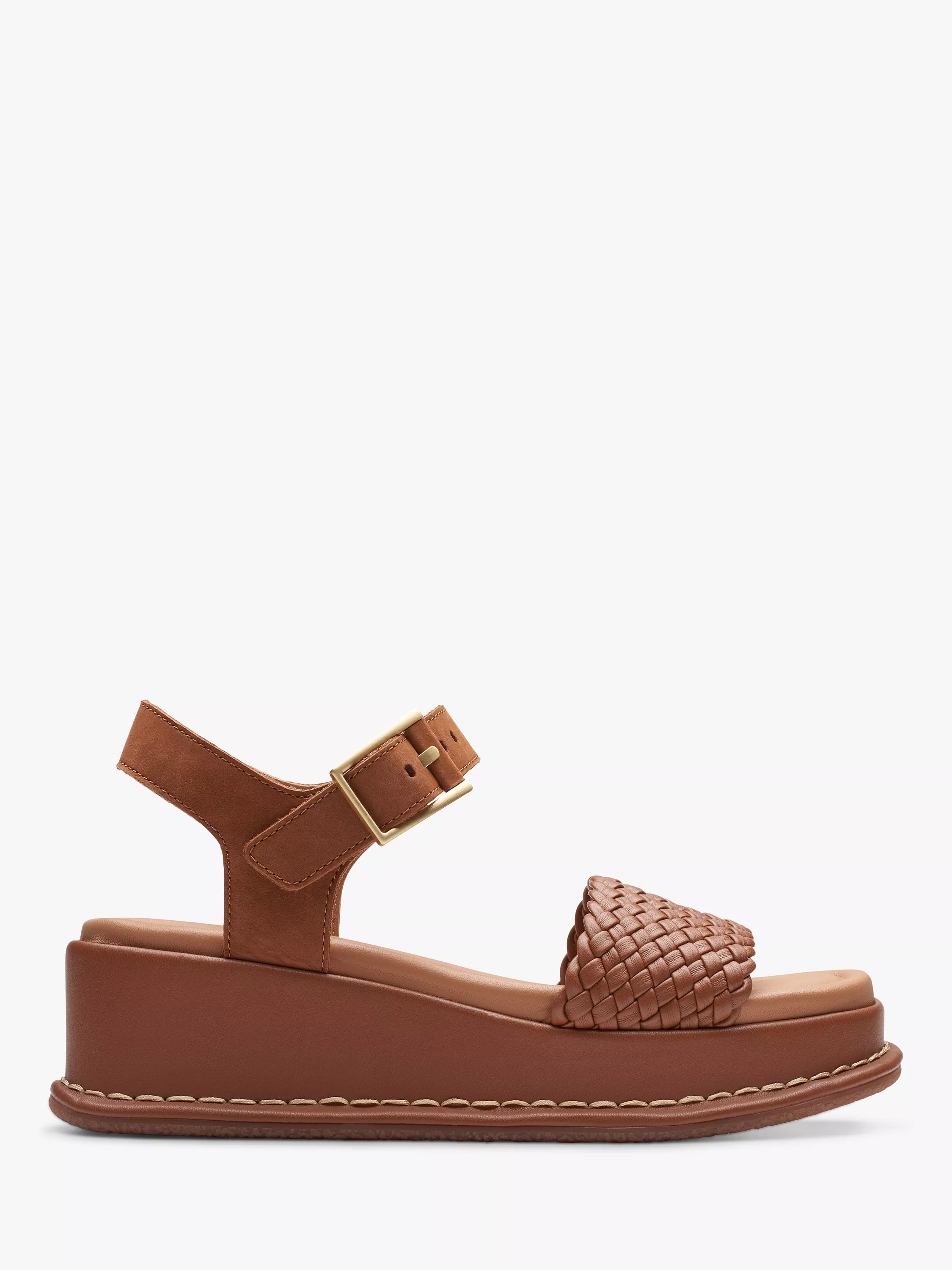 Clarks Kimmei Bay Wedge Sandals Tan
