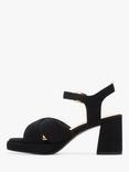 Clarks Ritzy 75 Faye Suede Block Heel Sandals, Black