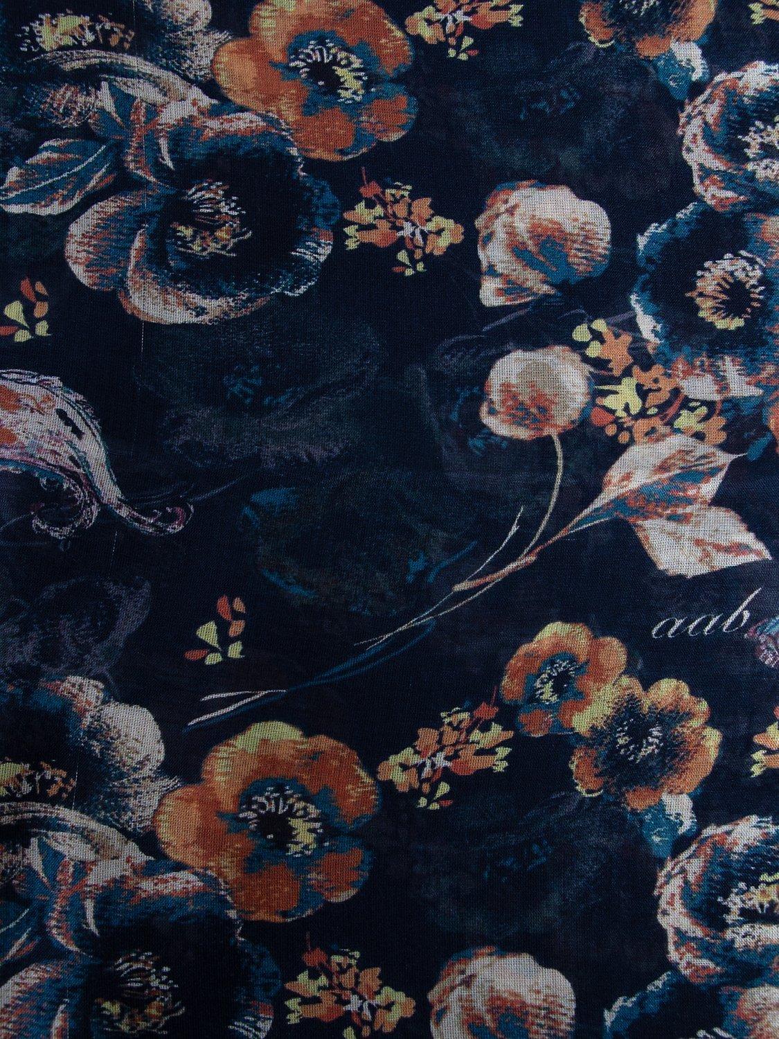 Product image 2 of 2, which shows Aab Floaty Flowers Print Hijab, Multi, One Size