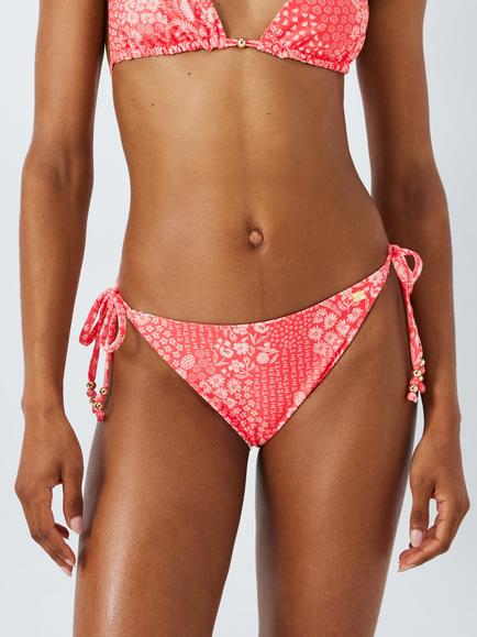 AND/OR Tropical Patchwork Bikini Bottoms, Pink, Pink