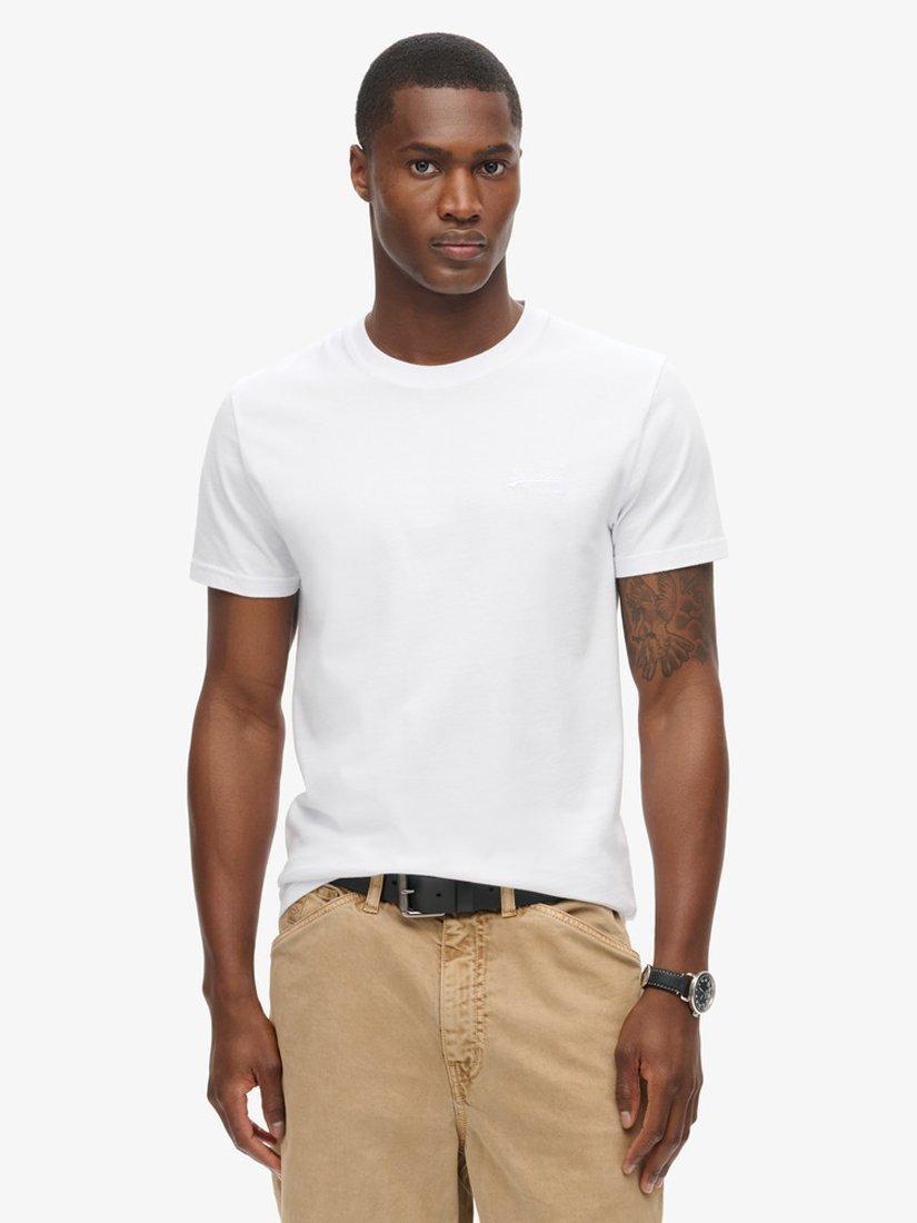 Superdry Organic Cotton Essential Logo T-Shirt, Optic