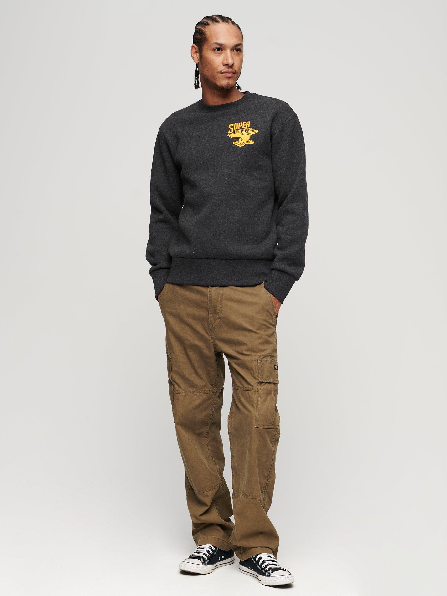 Product image 3 of 7, which shows Superdry Workwear Trade Jumper, Black/Multi, XL