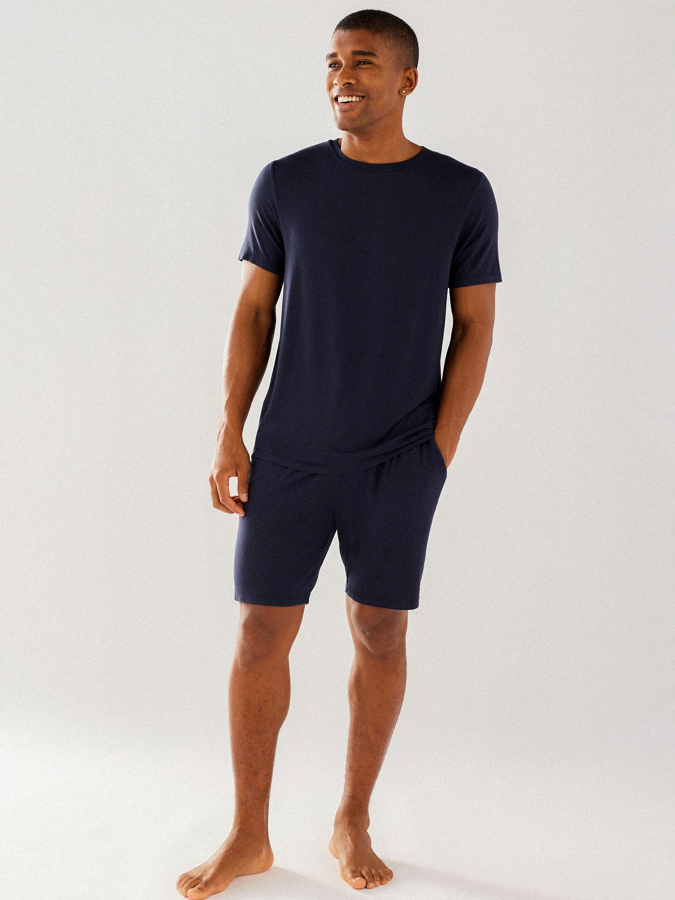 Chelsea Peers Modal Short Jersey Pyjama Set, Navy