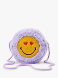 Small Stuff Kids' SMILEYWORLD®️ Faux Fur Crossbody Bag, Lilac