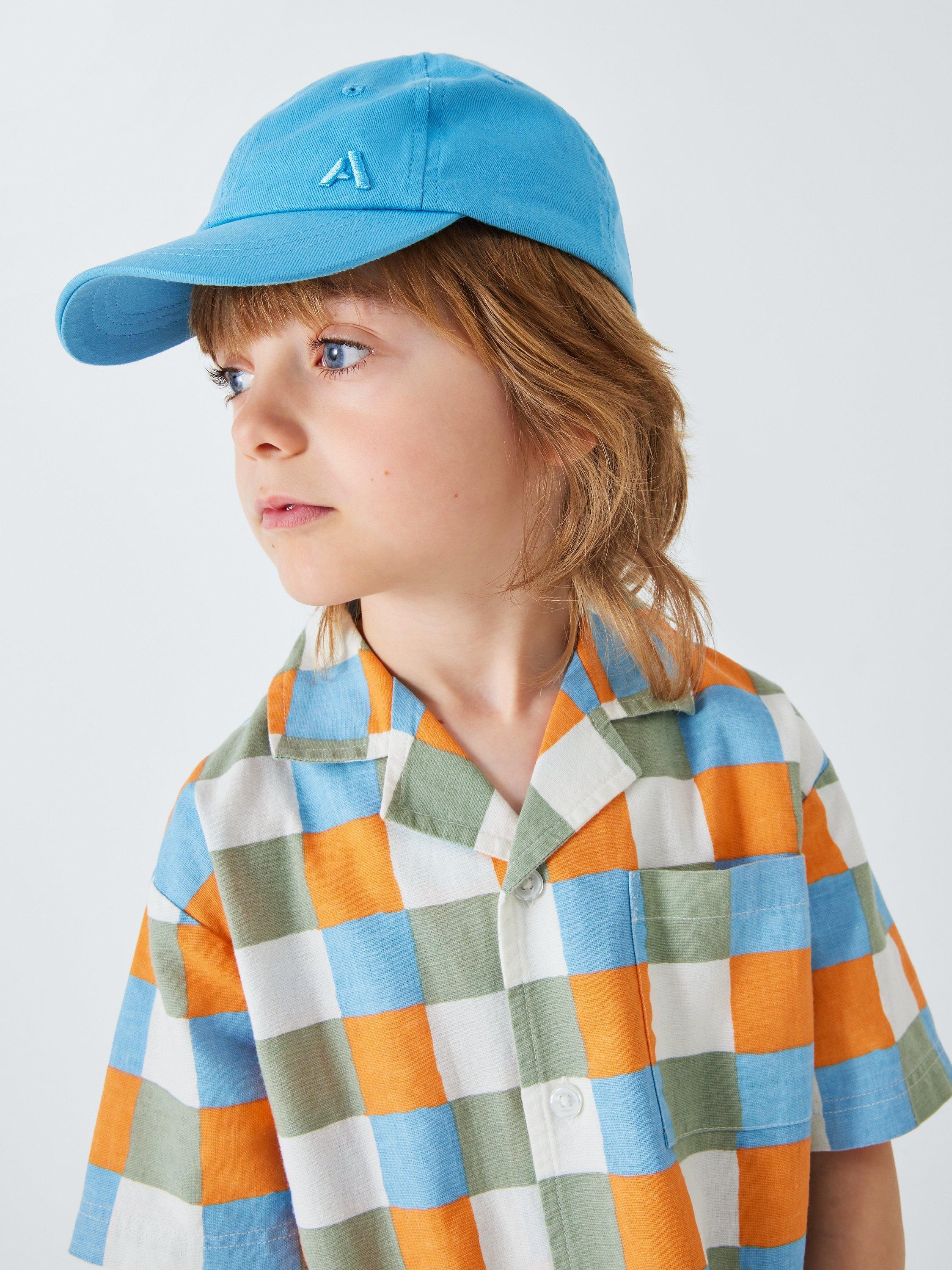 Product image 1 of 3, which shows John Lewis ANYDAY Kids' Embroidered Baseball Cap, Blue, 0-6 months