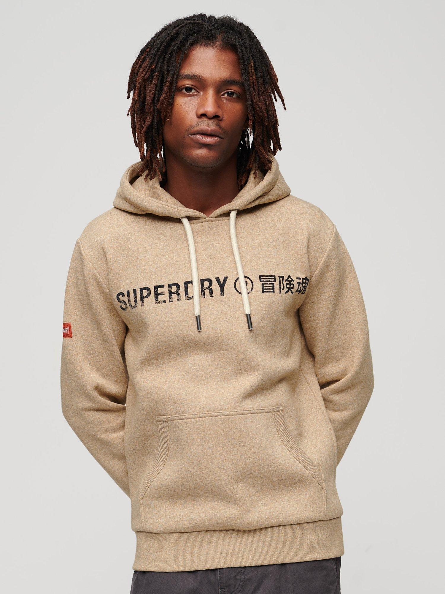 Superdry Workwear Logo Vintage Hoodie, Tan