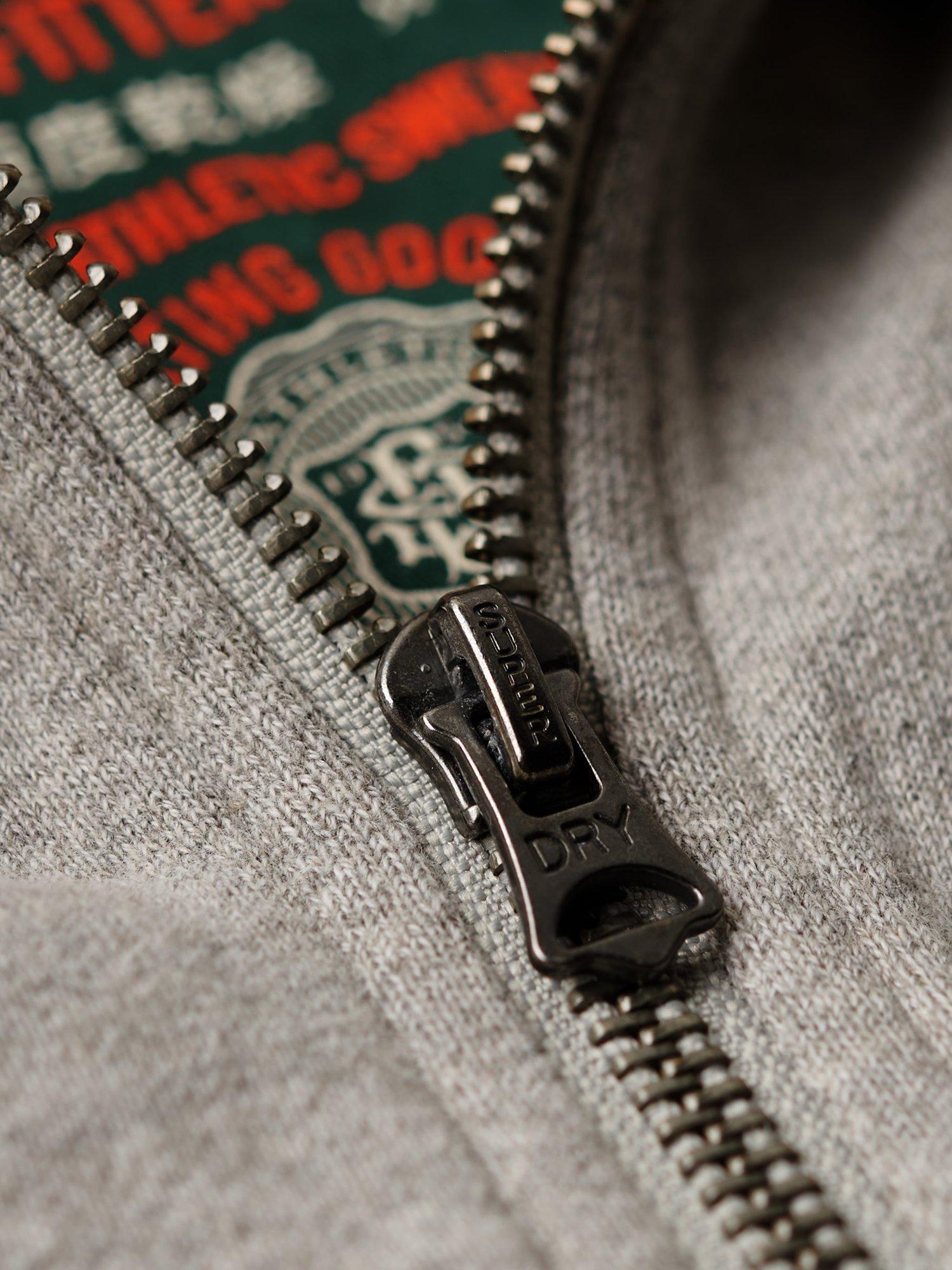 Product image 3 of 5, which shows Superdry Vintage Athletic Zip Hoodie, Light Grey, XXL