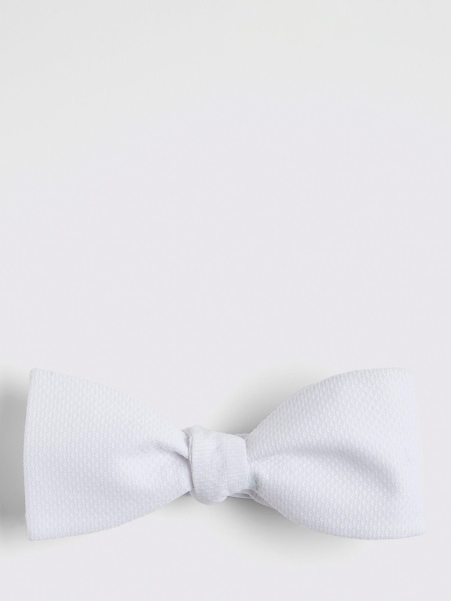 Moss Self-Tie Bow Tie, White