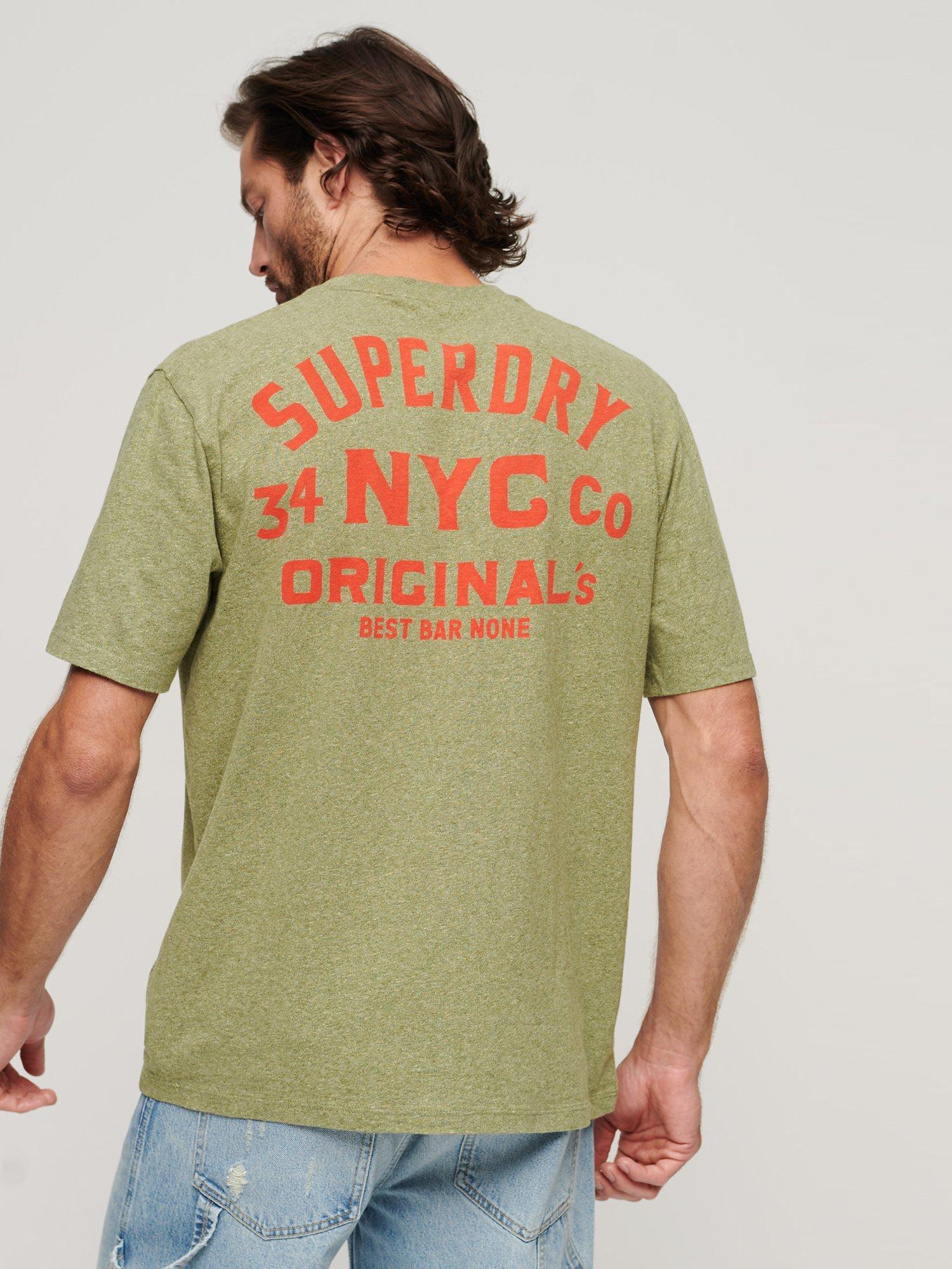 Superdry Workwear Chest Graphic T-Shirt, Olive Green