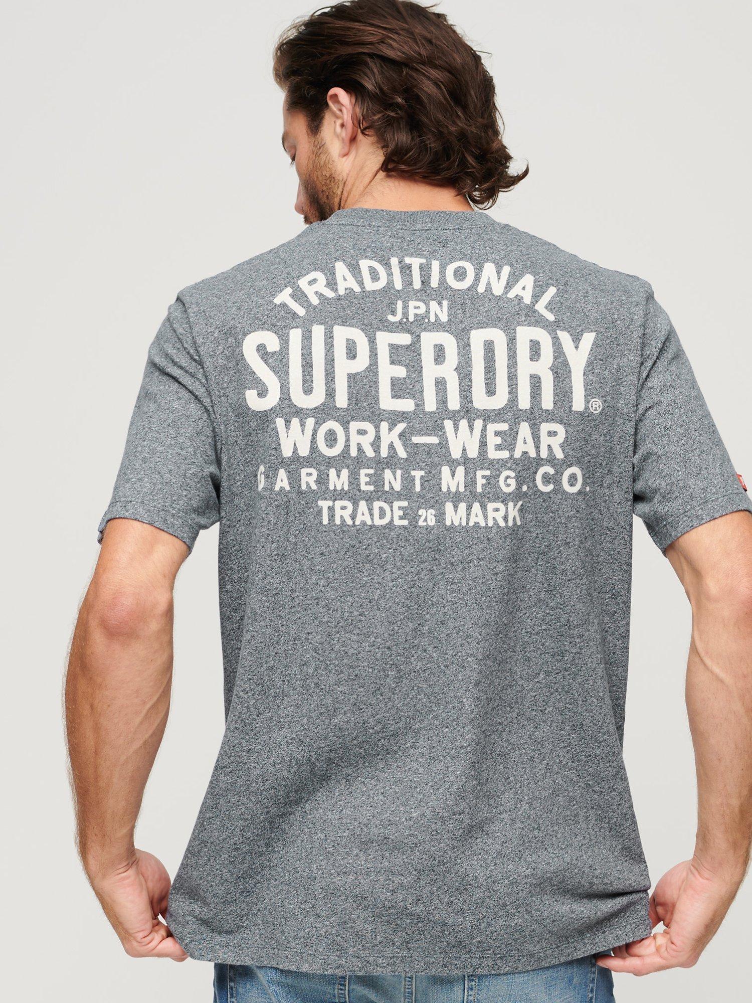Superdry Workwear Chest Graphic T-Shirt, Frosted Navy Grit
