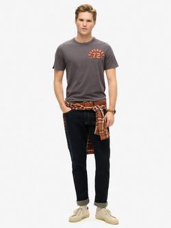 Superdry Vintage Athletic Chest Short Sleeve T-Shirt, Graphite Black - view 2, Graphite Black