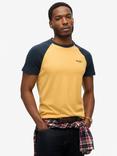 Superdry Organic Cotton Essential Logo Baseball T-Shirt, Ochre