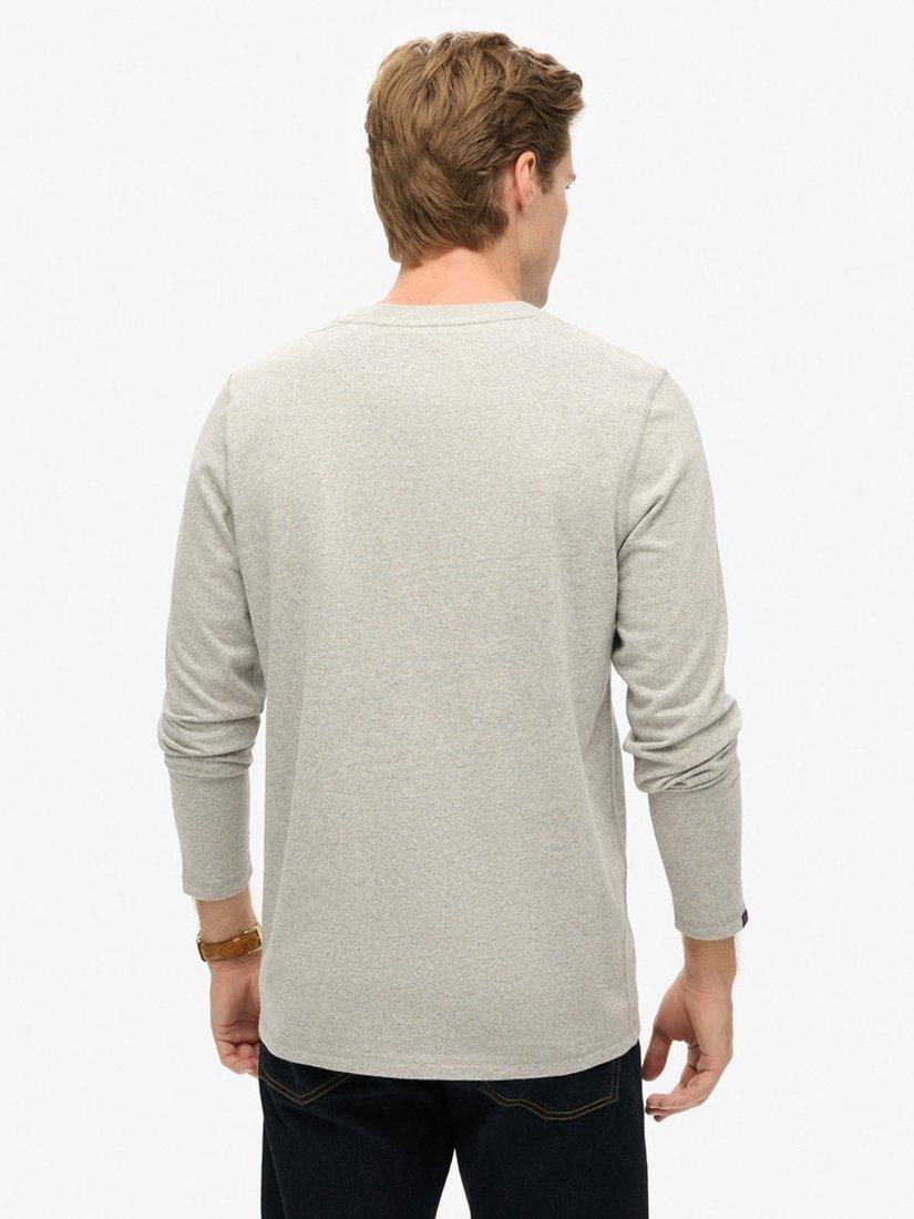 Superdry Vintage Athletic Chest Long Sleeve T-Shirt, Grey, XXL