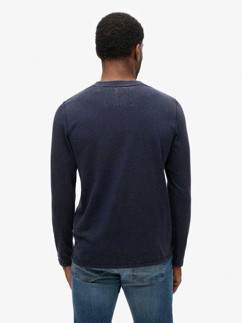 Product image 6 of 6, which shows Superdry Vintage Athletic Chest Long Sleeve T-Shirt, Rich Navy, S