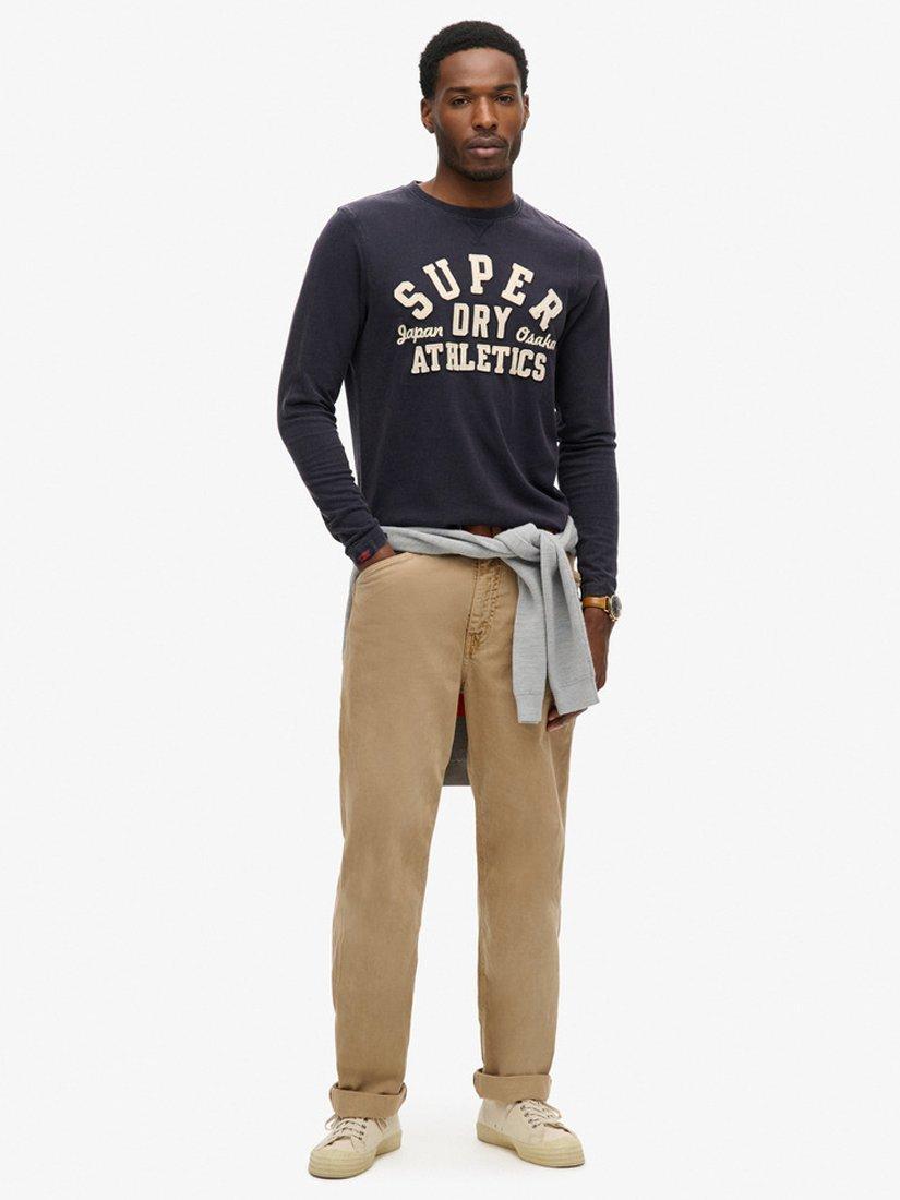 Product image 2 of 5, which shows Superdry Athletic Long Sleeve Top, Navy, XXL