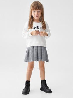 Mango Baby Sweet Soul Sweatshirt Dress, Natural White/Multi - view 2, Natural White