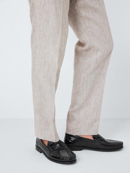 John Lewis Cornell Leather Loafers - view 2, Black Black