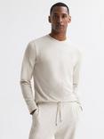 Reiss Adam Long Sleeve Crew Neck Top, Oatmeal Melange