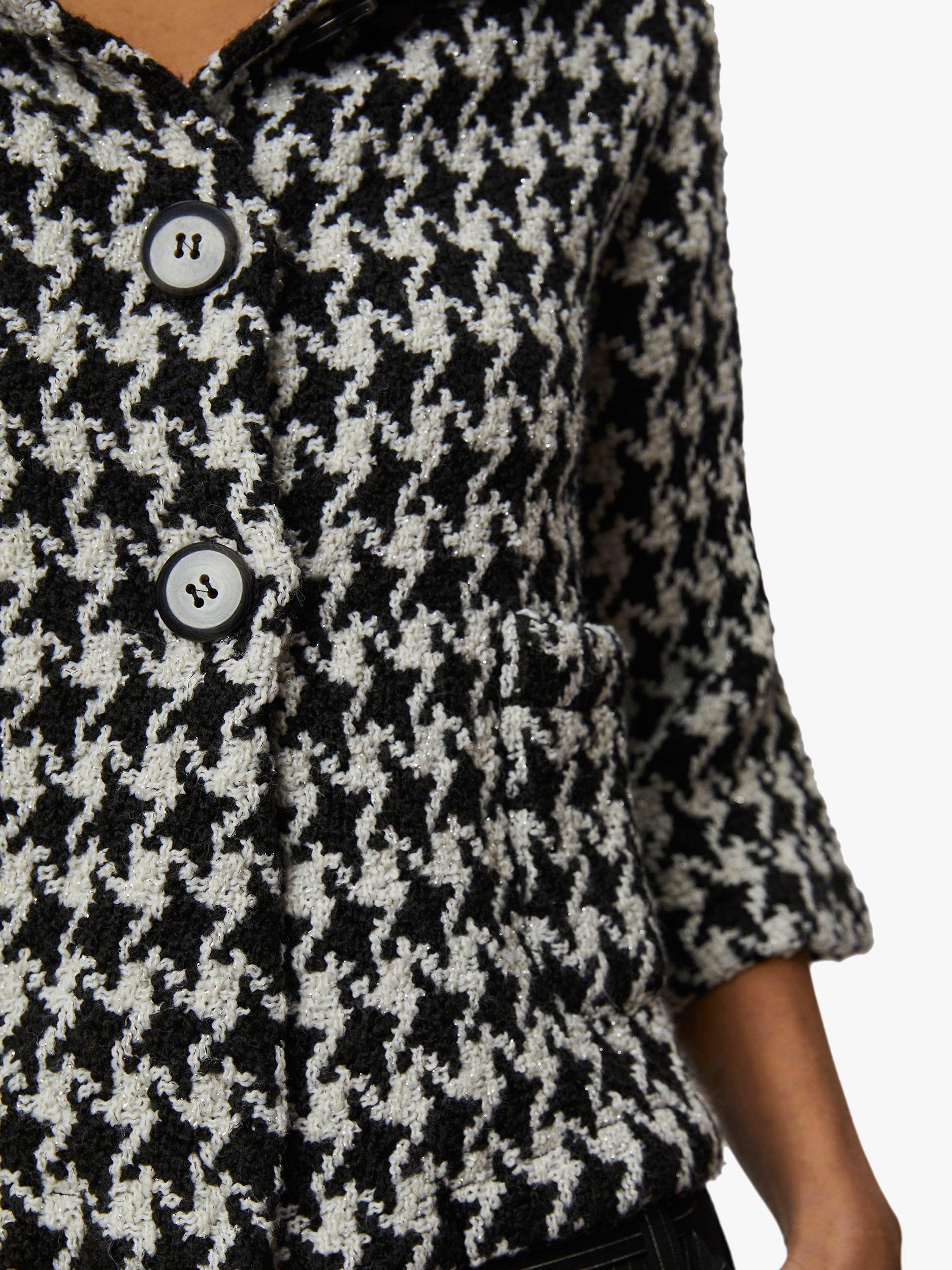 Product image 4 of 5, which shows James Lakeland Short Houndstooth Jacket, Black/White, 8