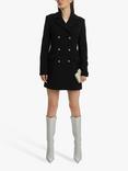 James Lakeland Double Breasted Blazer Jacket, Black, Black