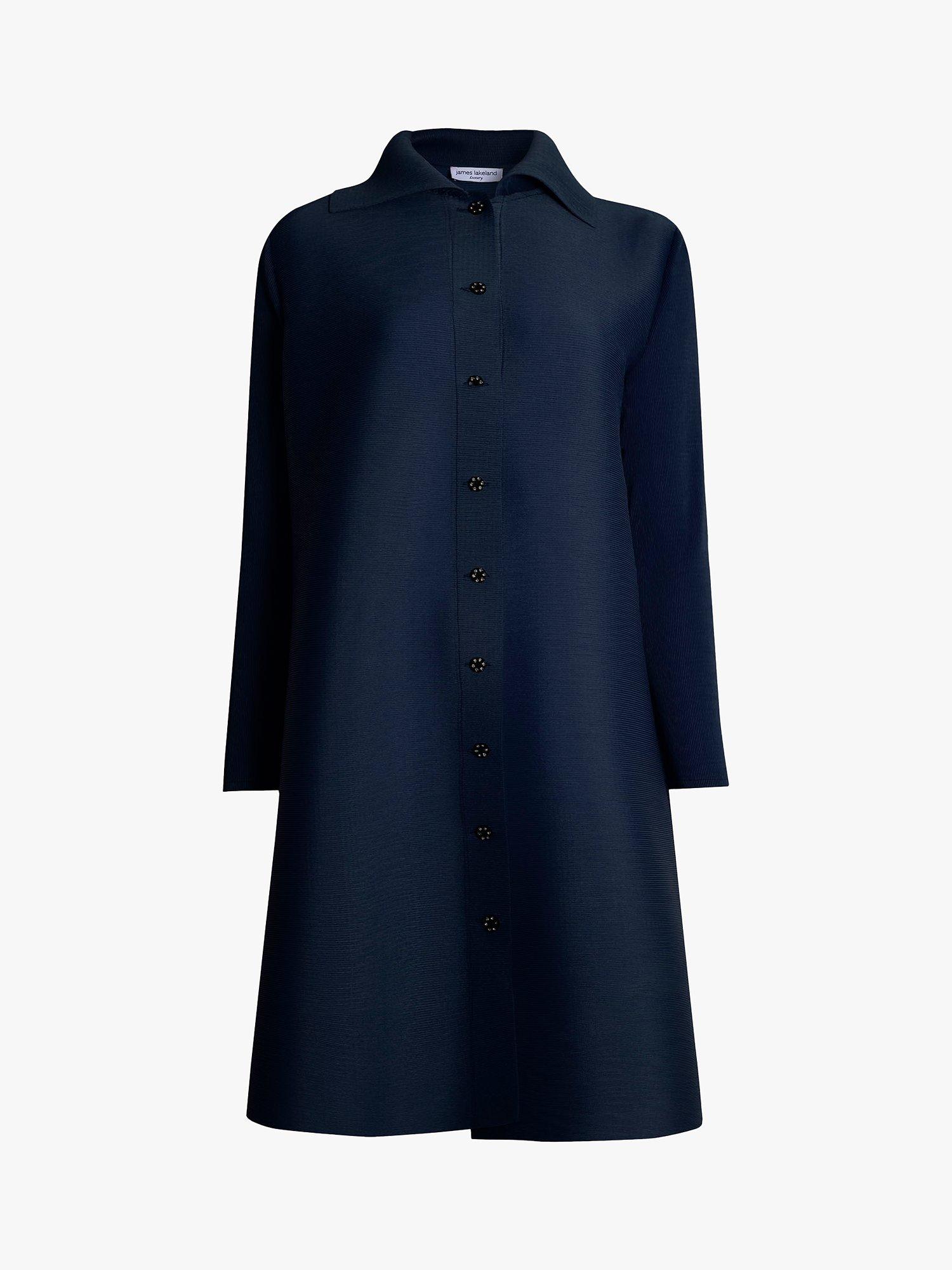 Product image 5 of 5, which shows James Lakeland Pleated Side Button Shirt Dress, Navy, S-M