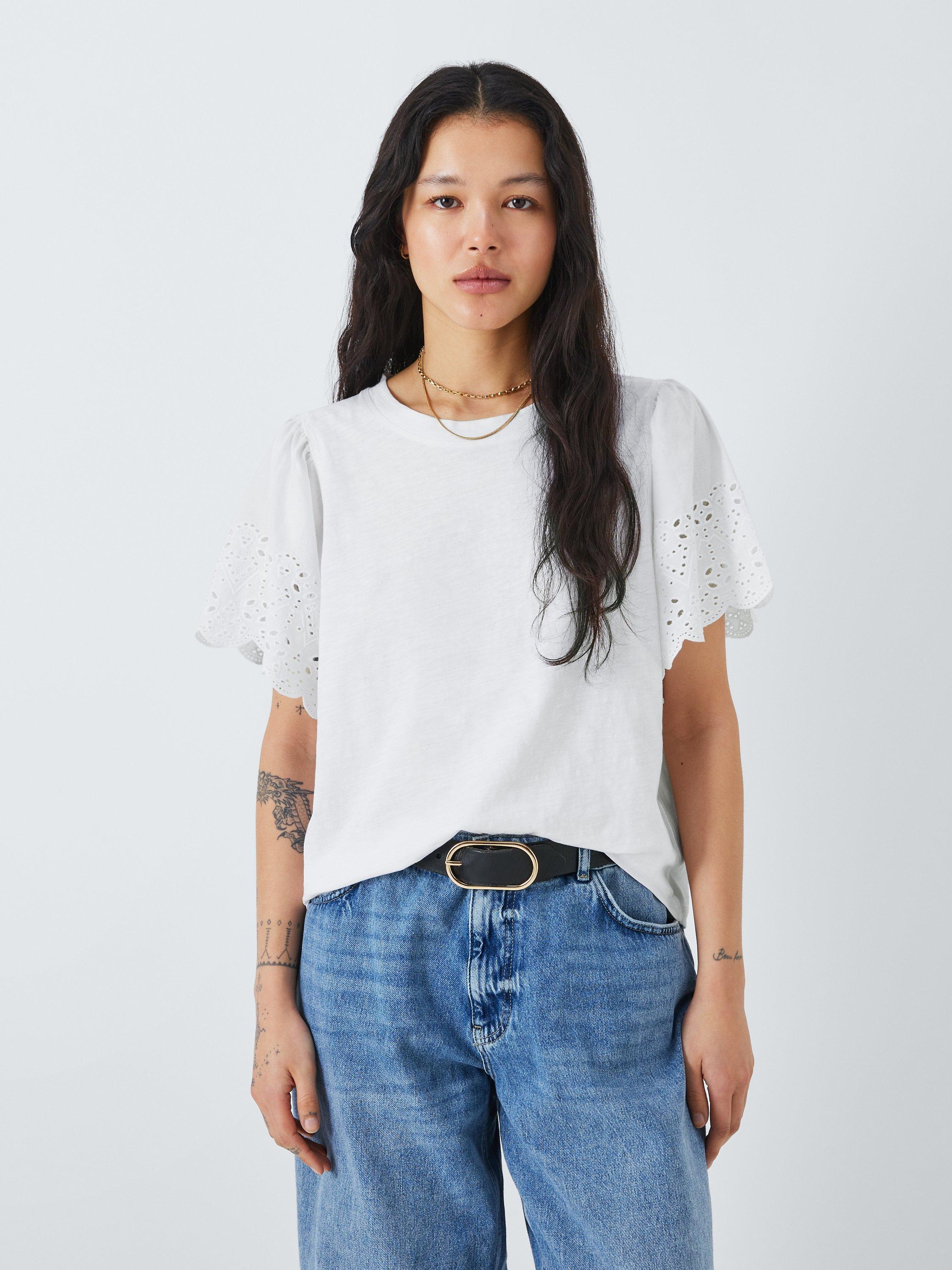 AND/OR Bobby Broderie Anglaise Sleeve T-Shirt