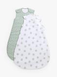 John Lewis Spot Print Baby Sleeping Bag, 1 Tog, Pack of 2