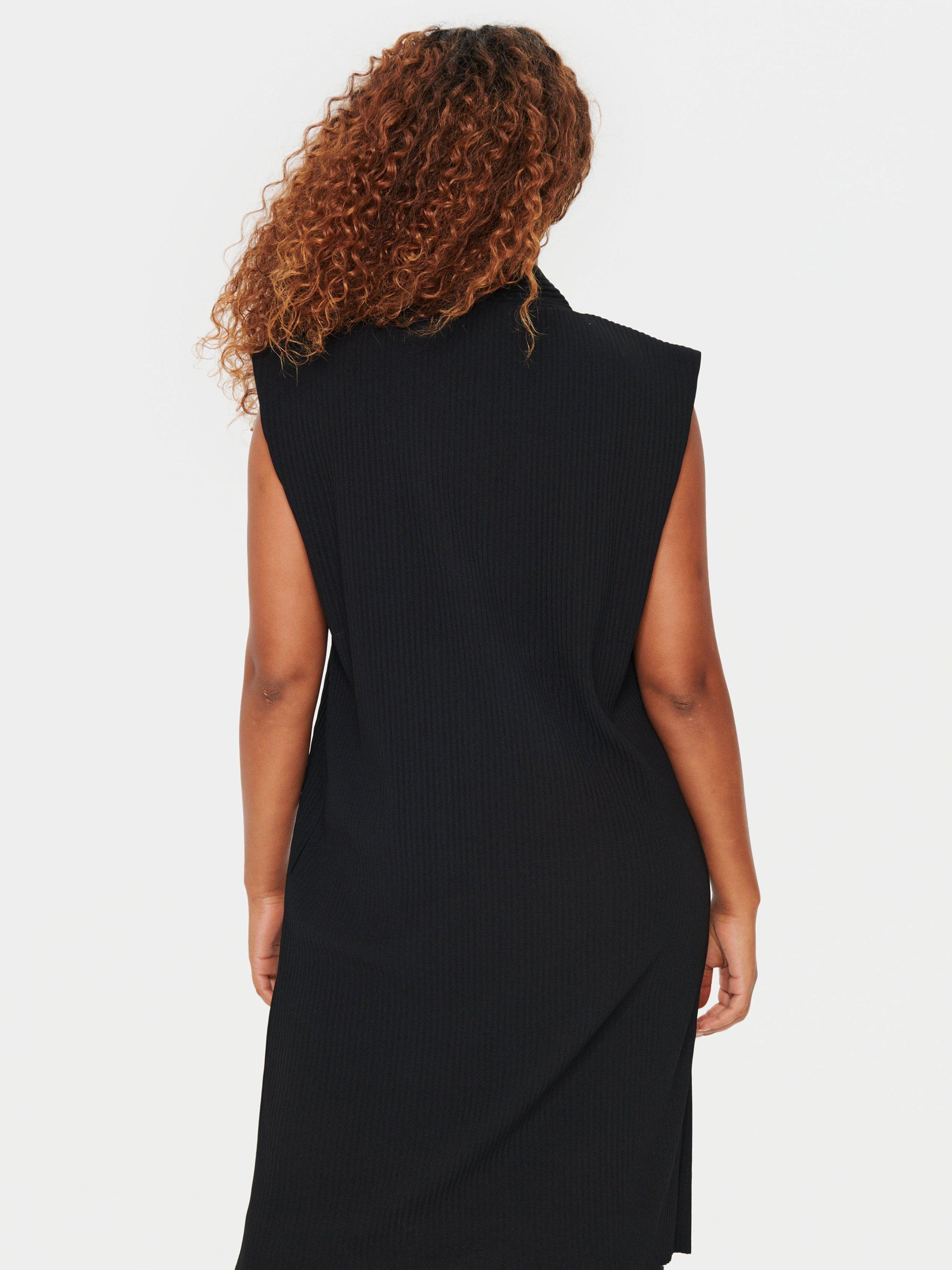 Product image 2 of 5, which shows Saint Tropez Bronte Sleeveless Mock Neck Midi Dress, Black, S