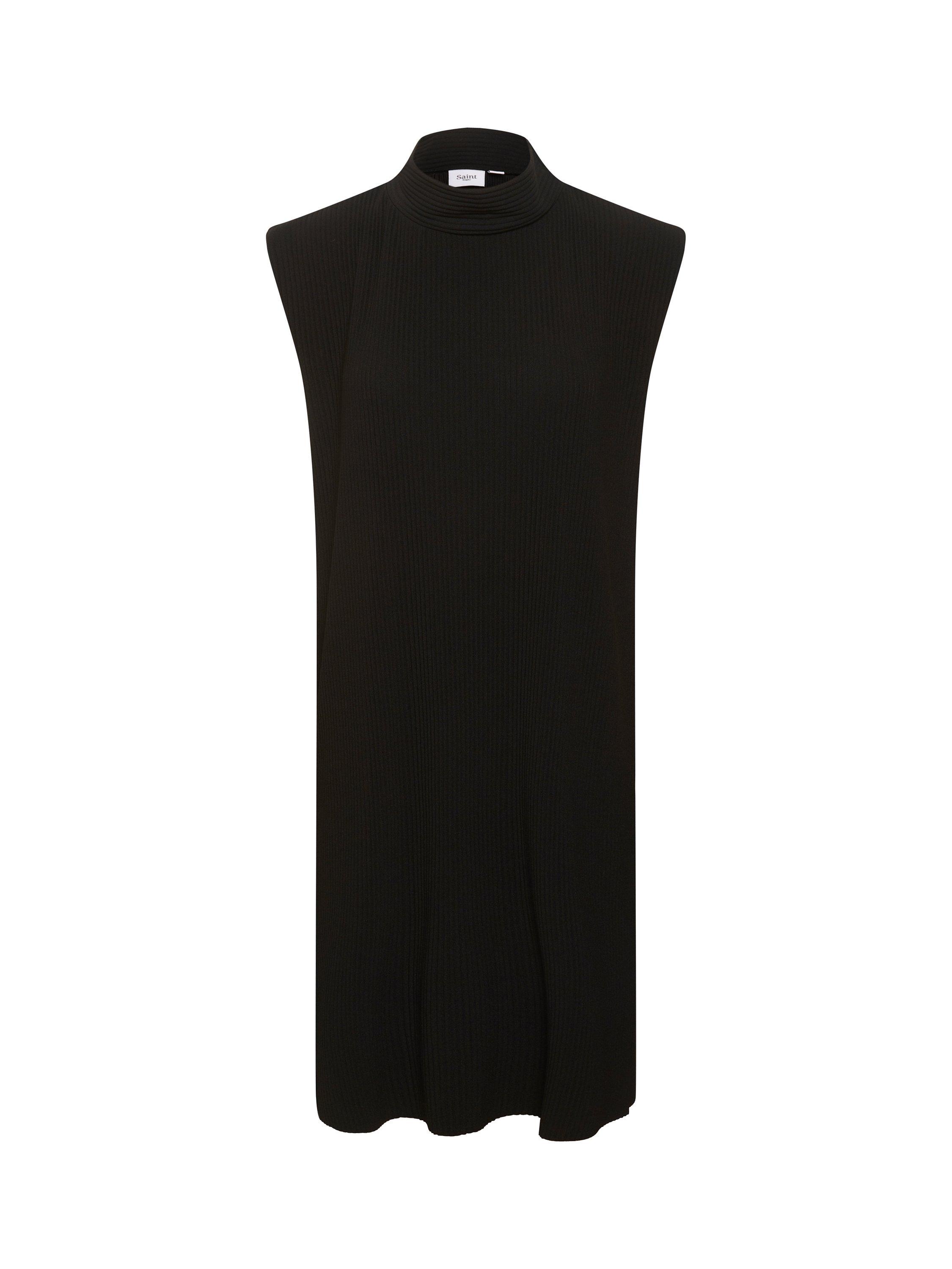 Product image 4 of 5, which shows Saint Tropez Bronte Sleeveless Mock Neck Midi Dress, Black, S