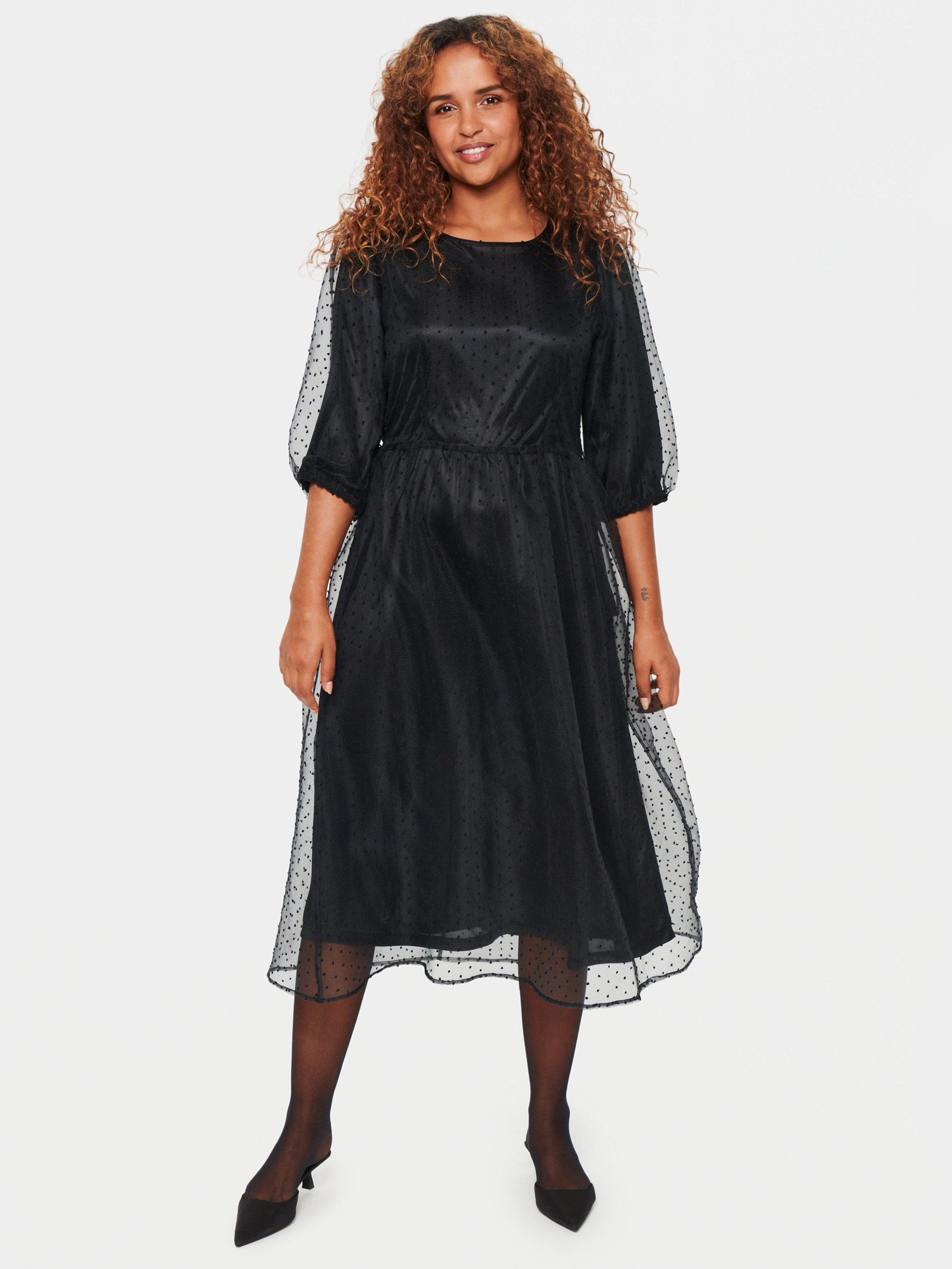 Saint Tropez Bikki Polka Dot Dress, Black, S