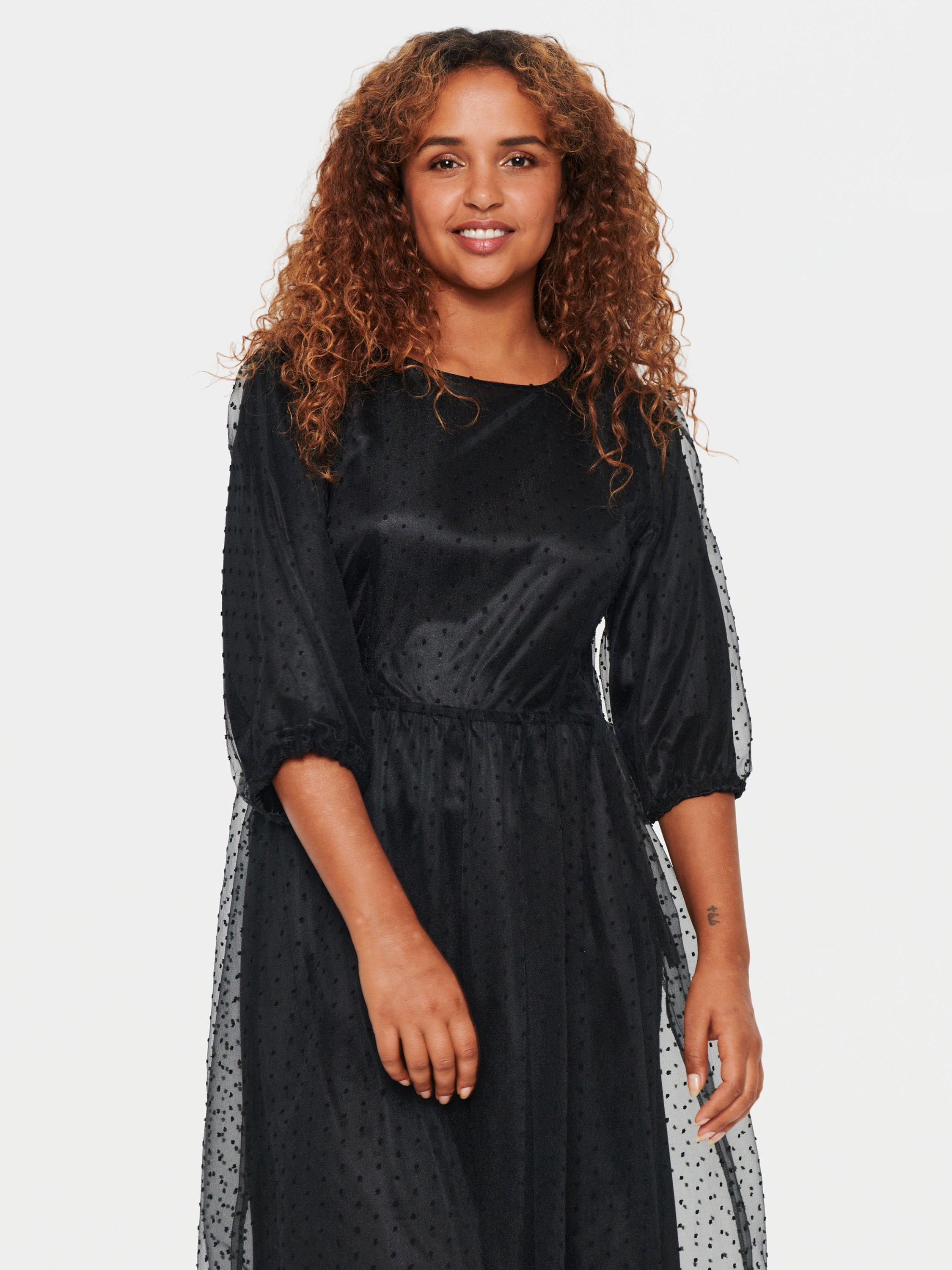 Saint Tropez Bikki Polka Dot Dress, Black, S