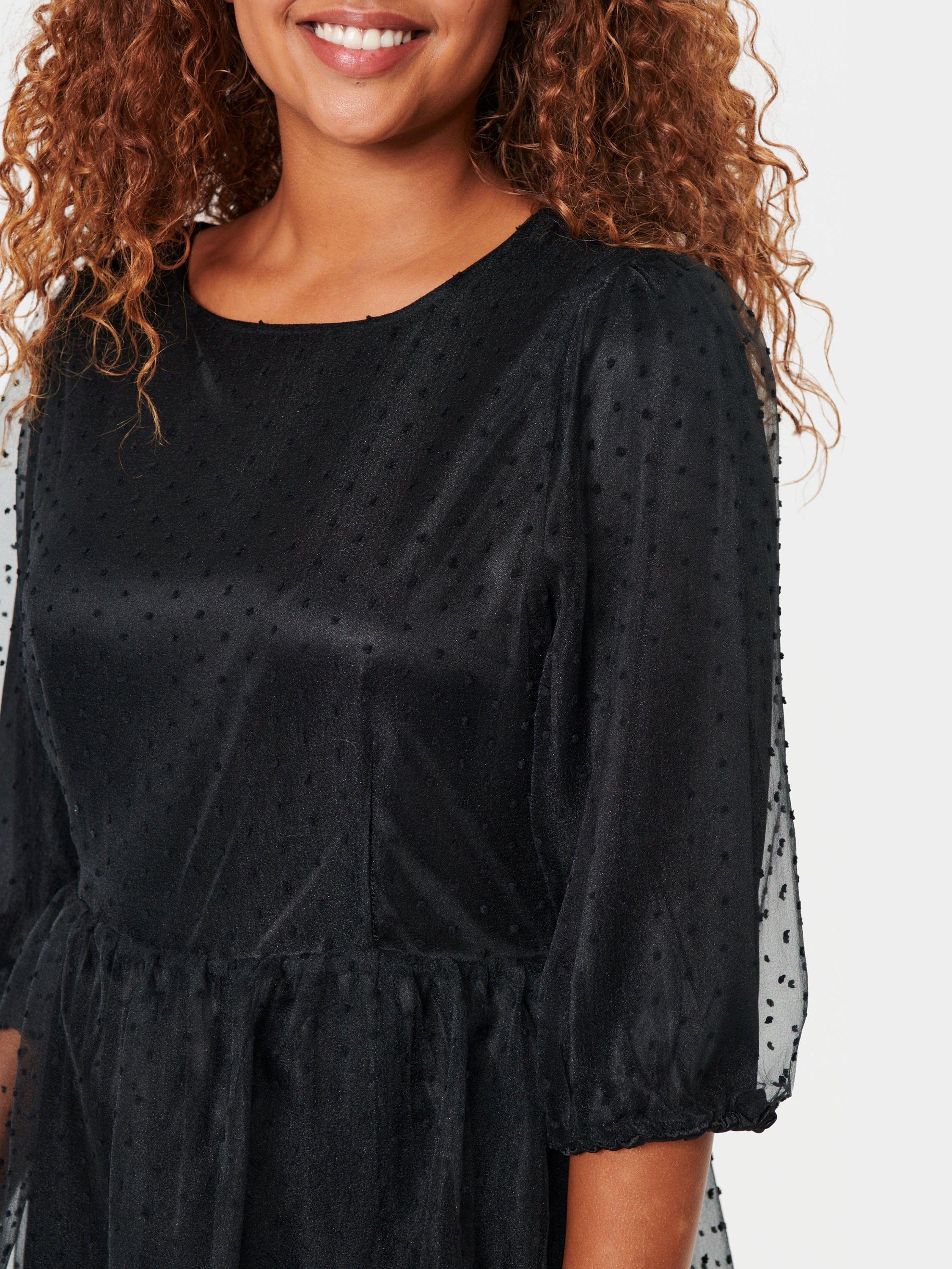 Saint Tropez Bikki Polka Dot Dress, Black, S