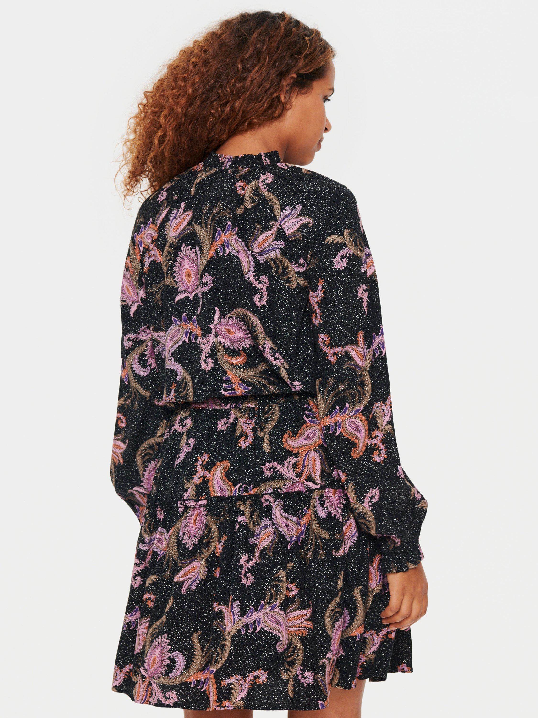 Product image 2 of 6, which shows Saint Tropez Benina Paisley Print Blouse, Black/Multi, XS