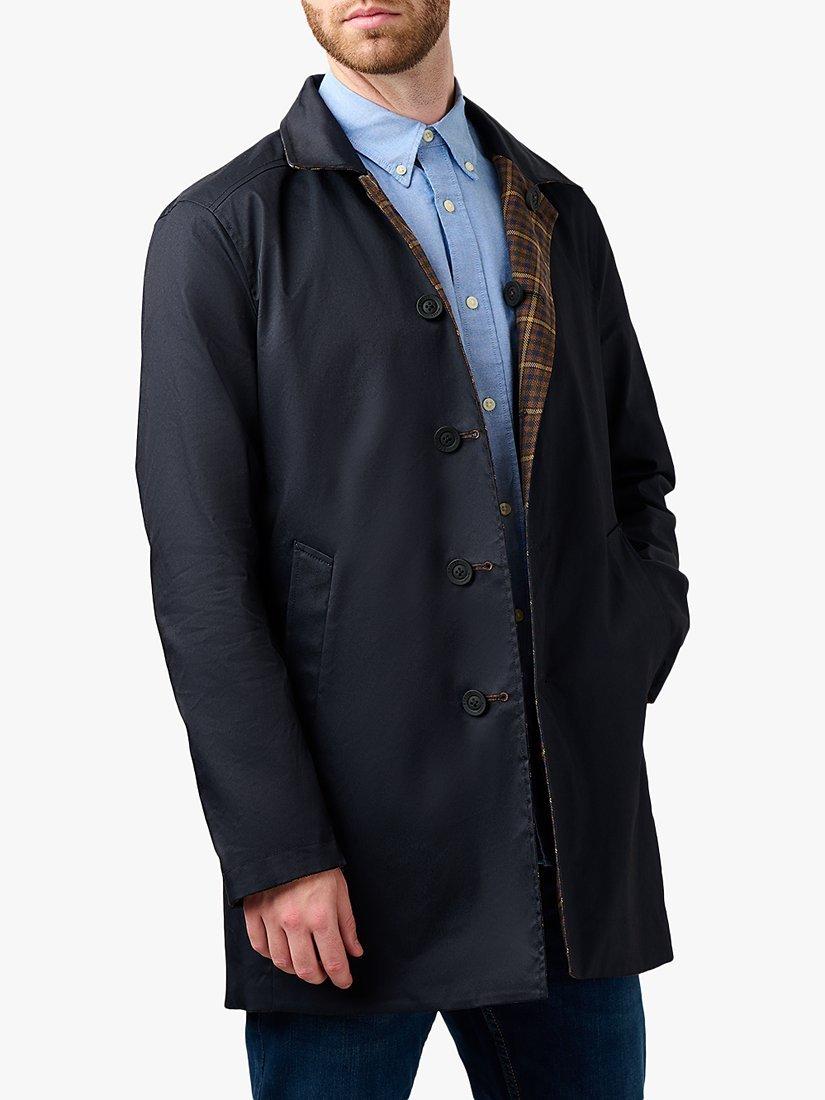 Product image 2 of 2, which shows Guards London Montague Reversible Check Raincoat, Brown/Navy, 36R
