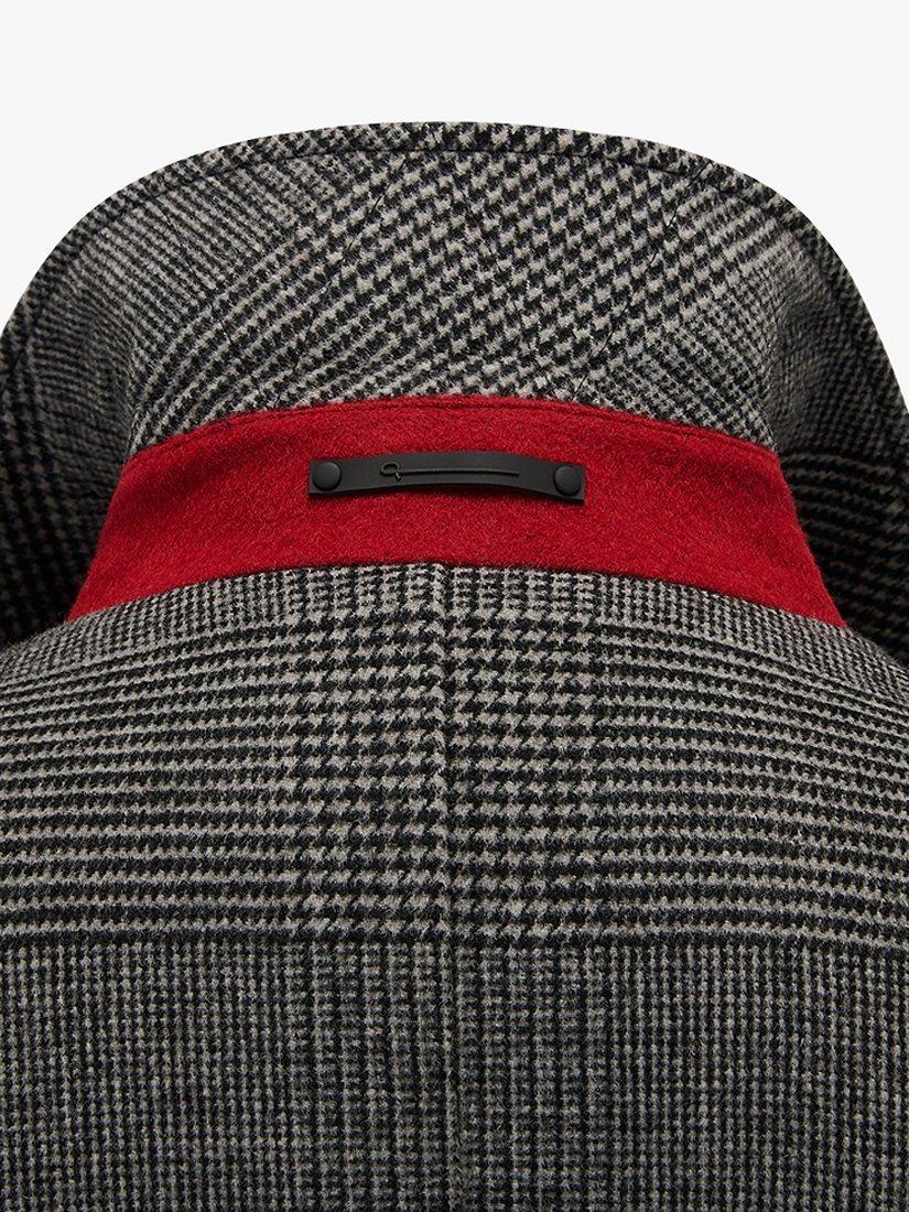 Product image 5 of 6, which shows Guards London Collett Prince of Wales Wool Blend Overcoat, Grey/black, 36R