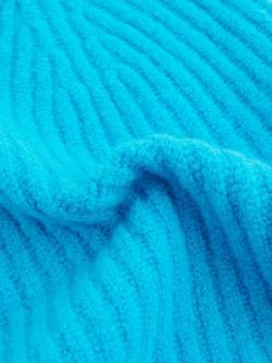 Whistles Wool Mix Rib Beanie - view 2, Turquoise