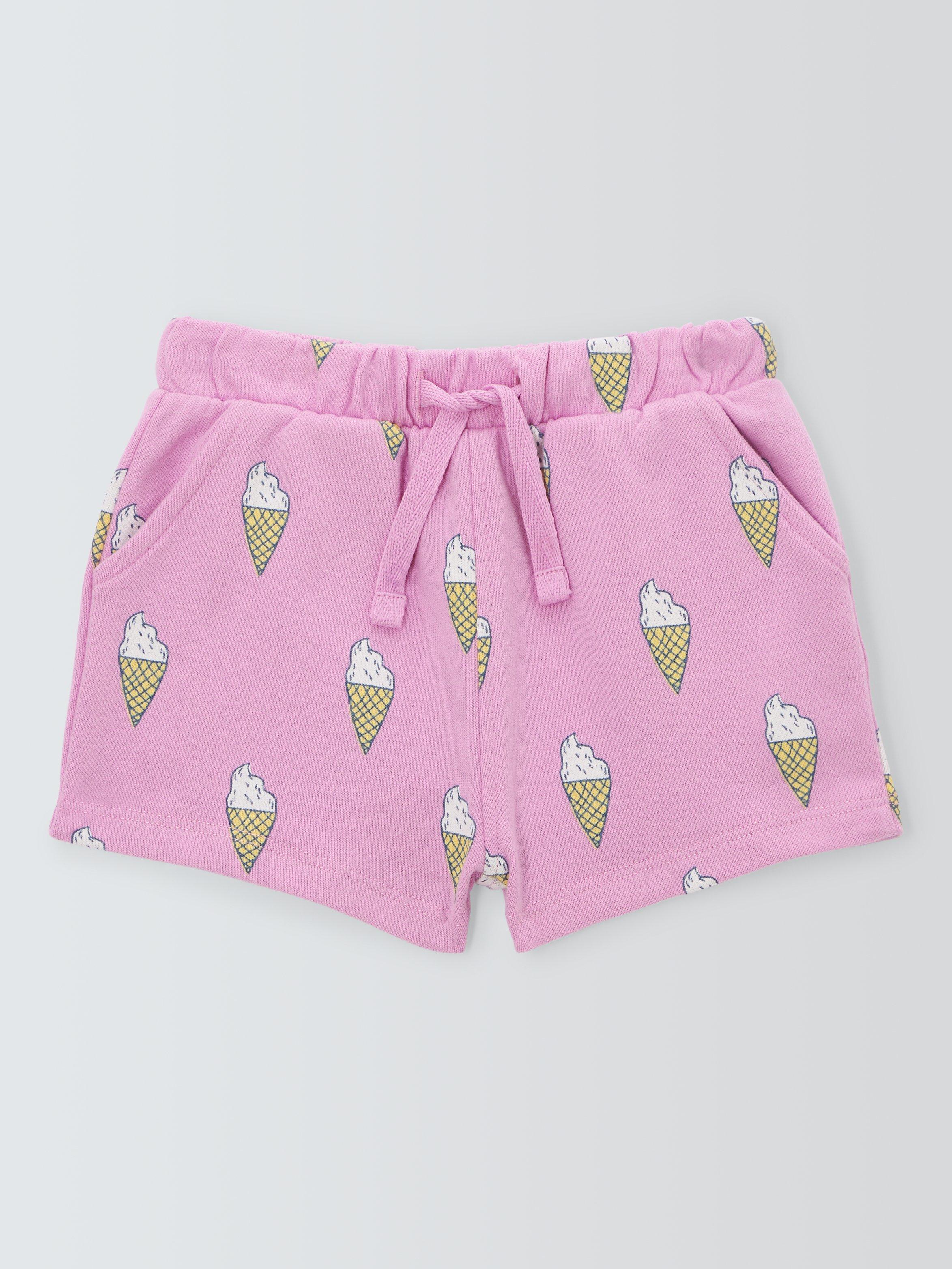 John Lewis ANYDAY Baby Ice Cream Print Shorts, Pink
