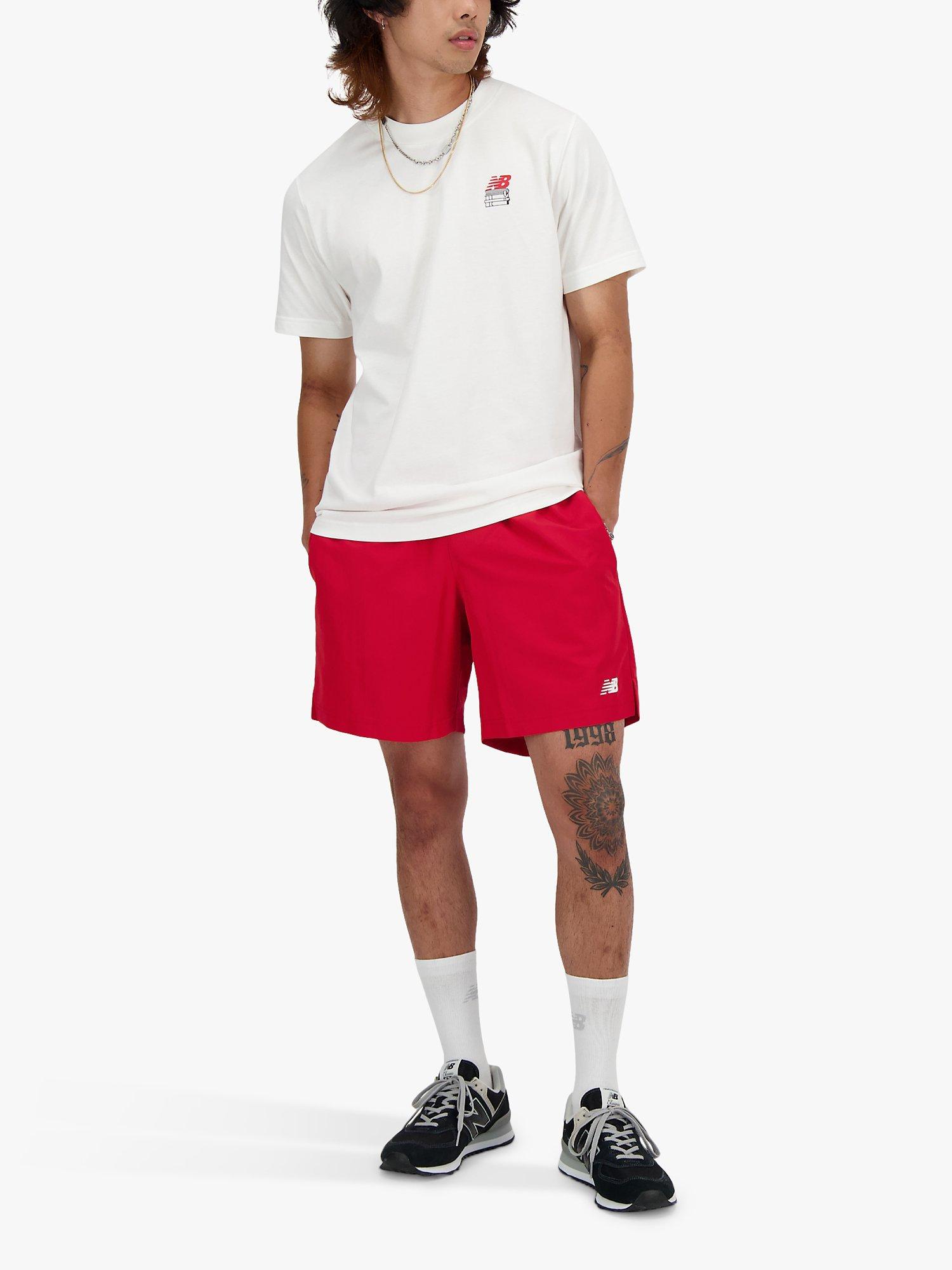 New balance red t shirt on sale