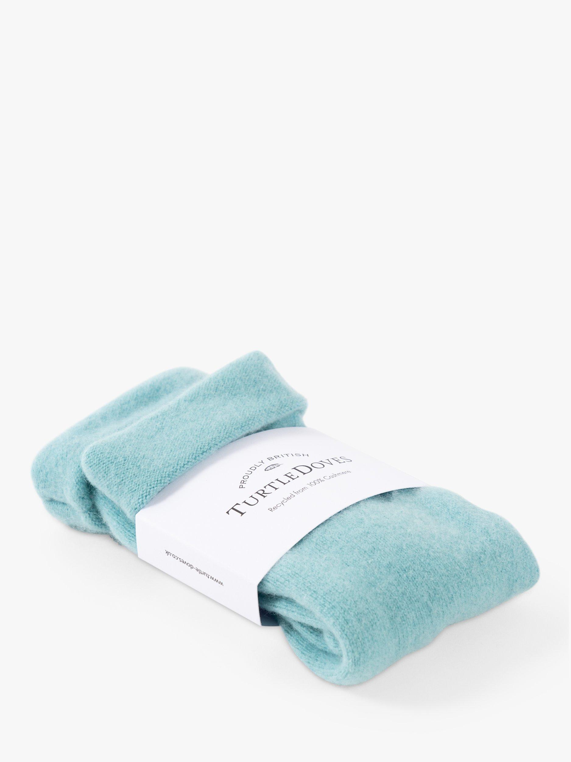 Product image 1 of 3, which shows Celtic & Co. Recycled Cashmere Fingerless Gloves, Marine, One Size