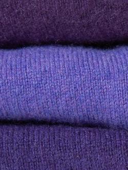 Celtic & Co. x Turtle Doves Recycled Cashmere Fingerless Gloves - view 2, Purple