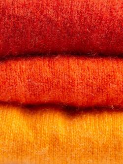 Celtic & Co. x Turtle Doves Recycled Cashmere Fingerless Gloves - view 2, Orange