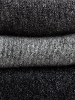 Celtic & Co. x Turtle Doves Recycled Cashmere Fingerless Gloves - view 2, Charcoal