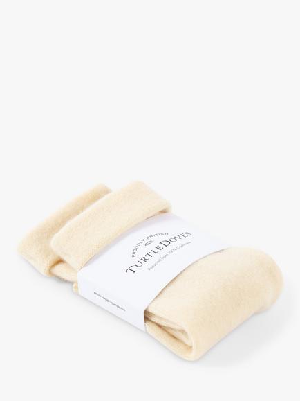 Celtic & Co. x Turtle Doves Recycled Cashmere Fingerless Gloves, Daffodil
