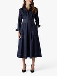 Jasper Conran London Midi Denim Shirt Dress, Indigo