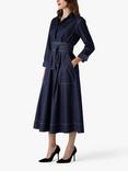 Jasper Conran London Midi Denim Shirt Dress, Indigo