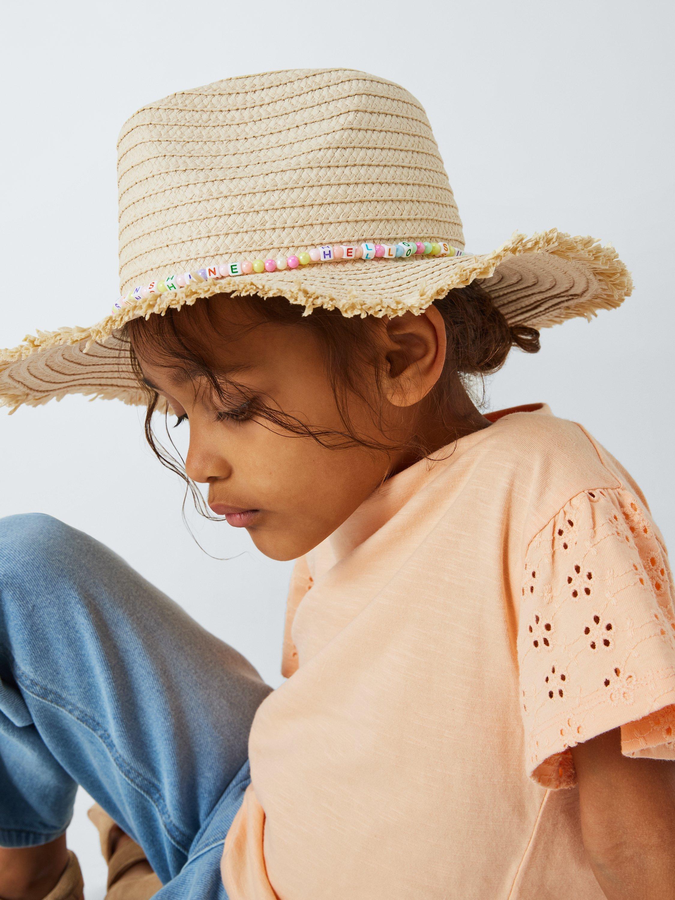 John Lewis Kids Friendship Straw Hat Natural