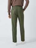 John Lewis Dulwich Cotton Smart Pleat Front Chinos, Khaki Green