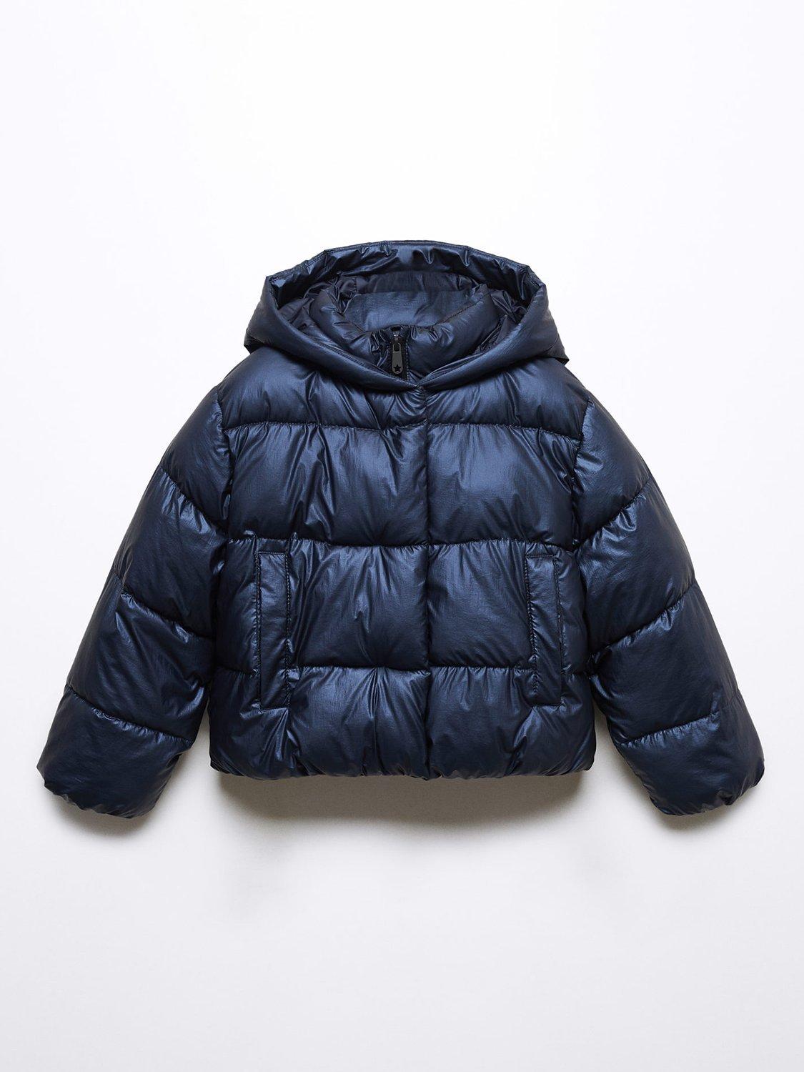 Mango Kids' Kate Padded Jacket, Navy